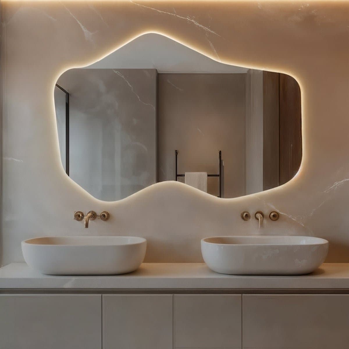 LED Wavy Bathroom Mirror LRM-0131