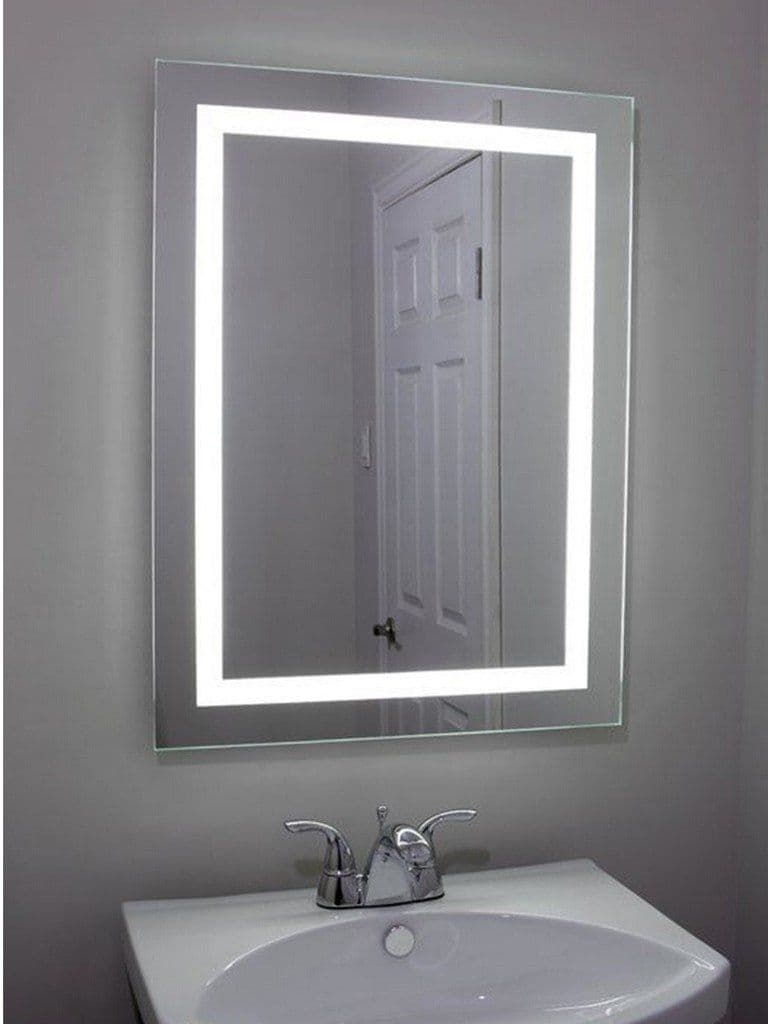Silver Glass Square Bathroom Mirror LRM-WC17-7050