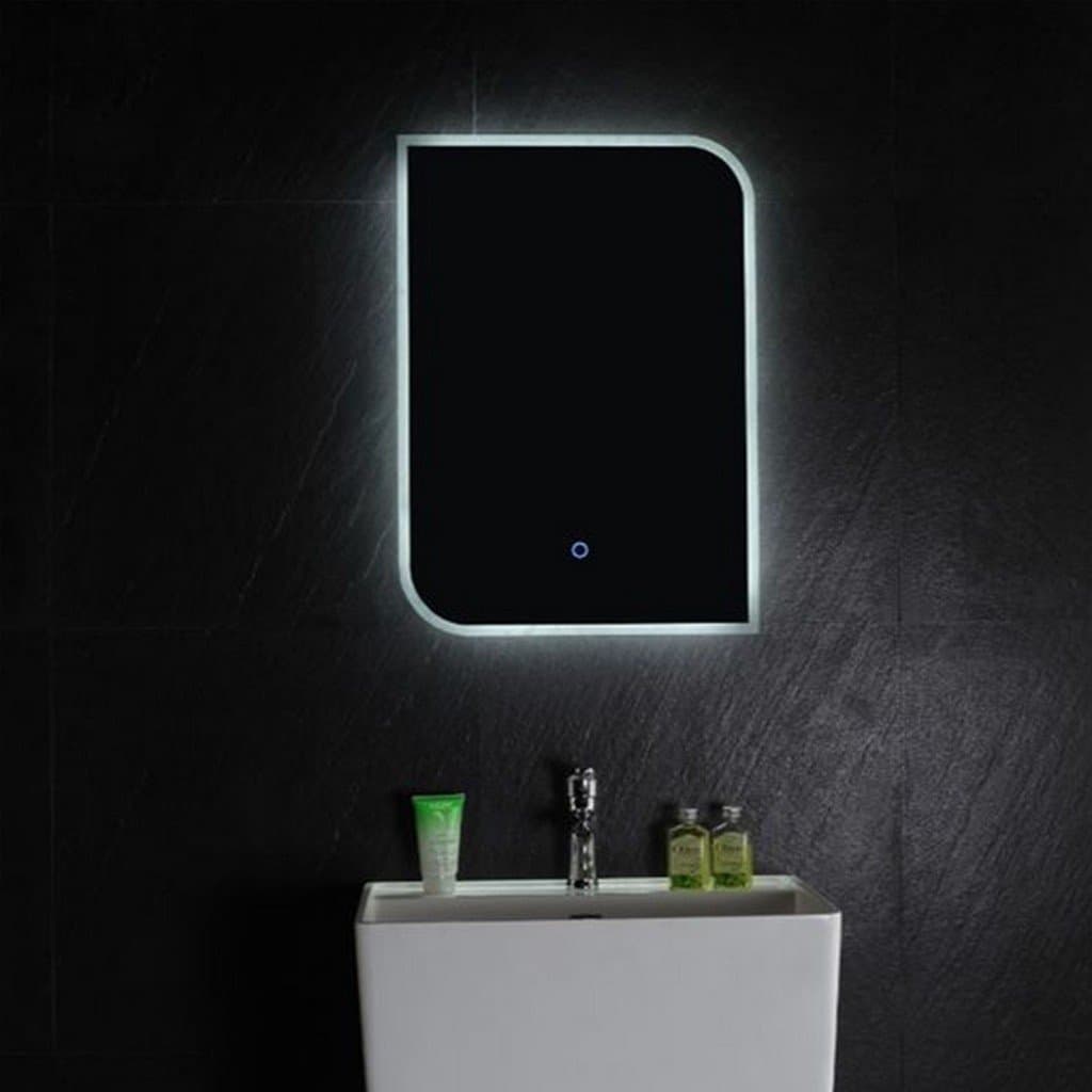 Silver Glass Teardrop Bathroom Mirror LRM-WC19-9060