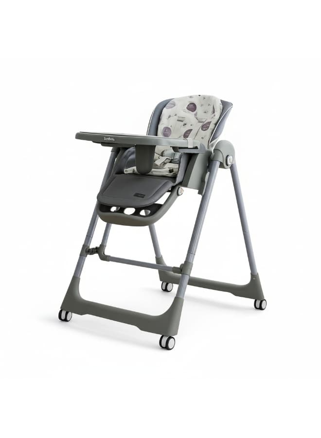Burbay DM133 high chair with five height levels, grey — main view