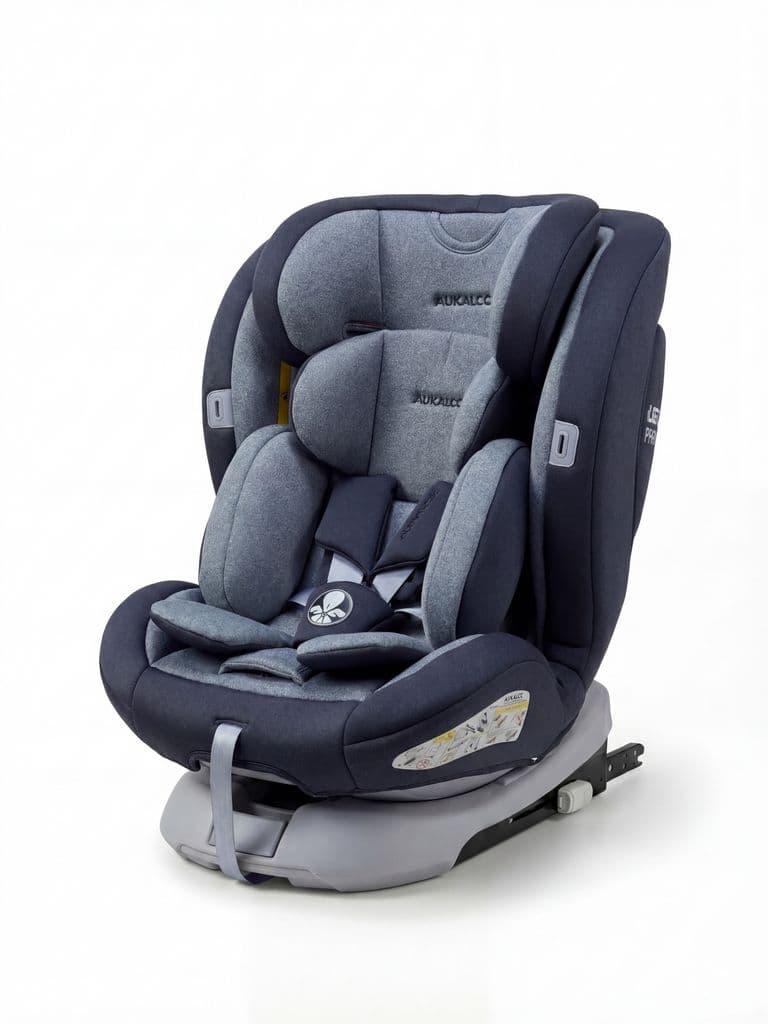 360° rotating baby car seat with ISOFIX, black — main view