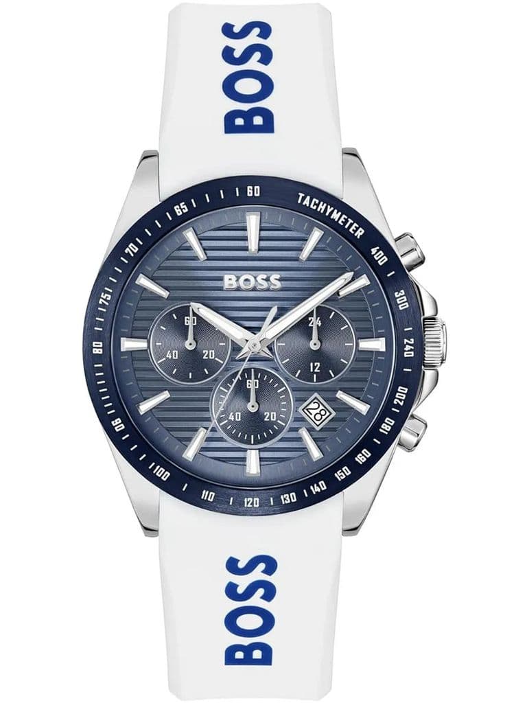 Hugo Boss Sport watch for men, model 1514238, white dial — main view