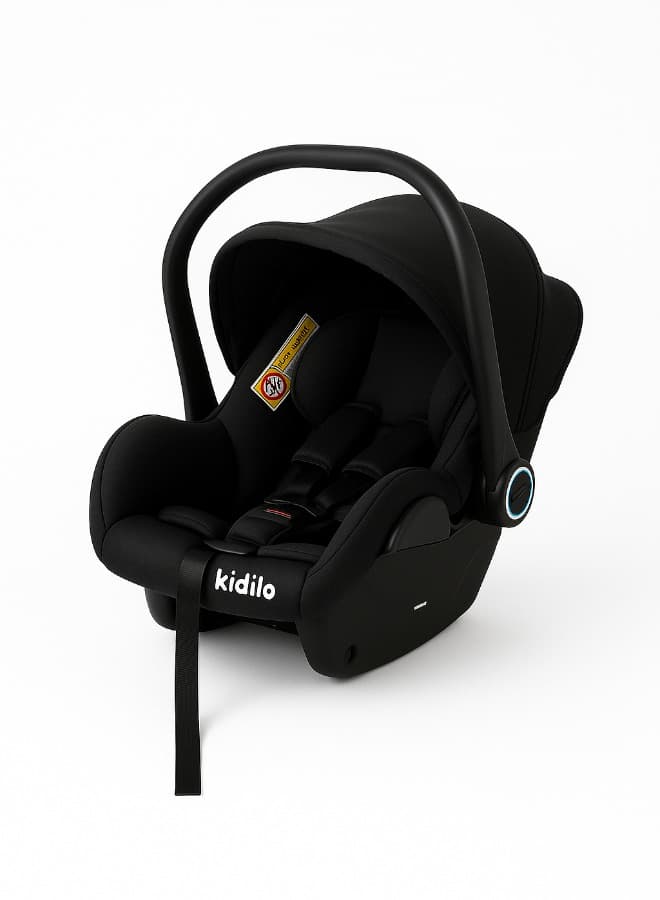 Kidilo first stage infant car seat with metal carry arm, black