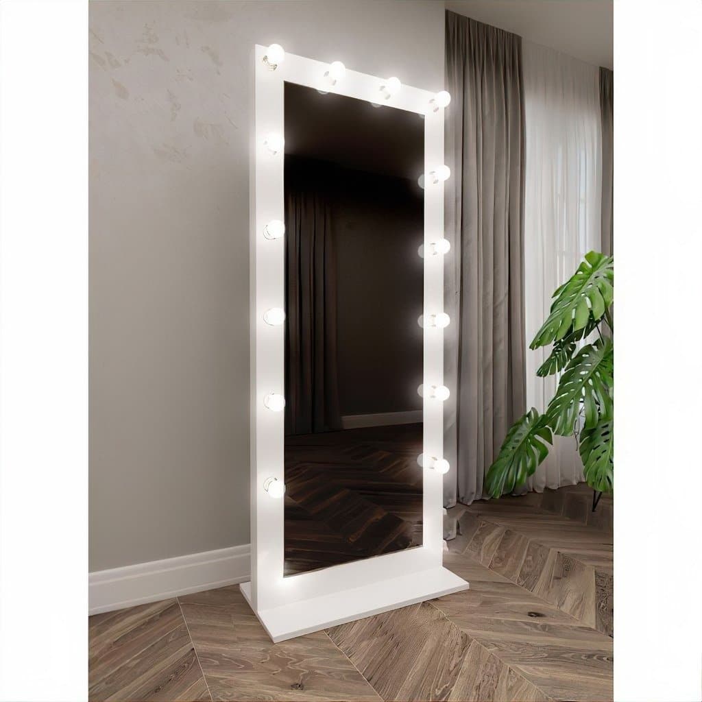 Wall Mirror With Wooden Base LR-3291