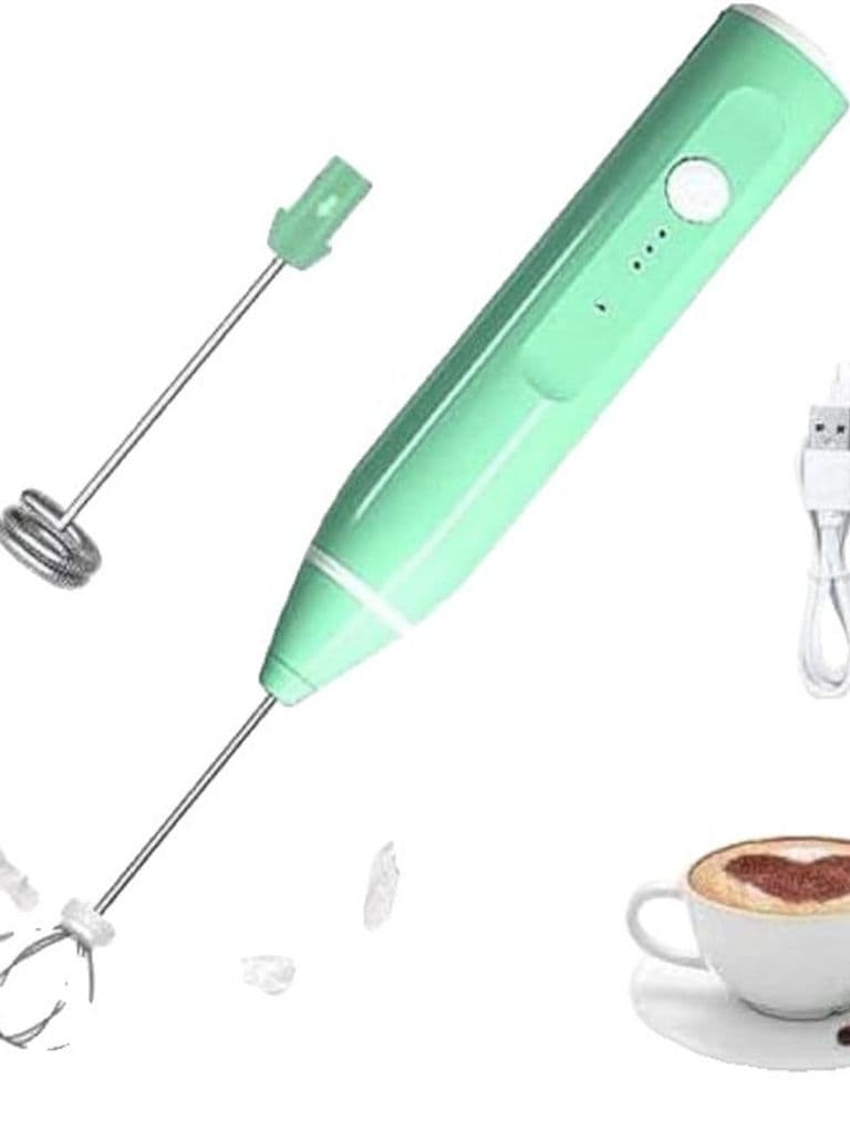 3-in-1 Nescafe whisk in green, including an egg beater