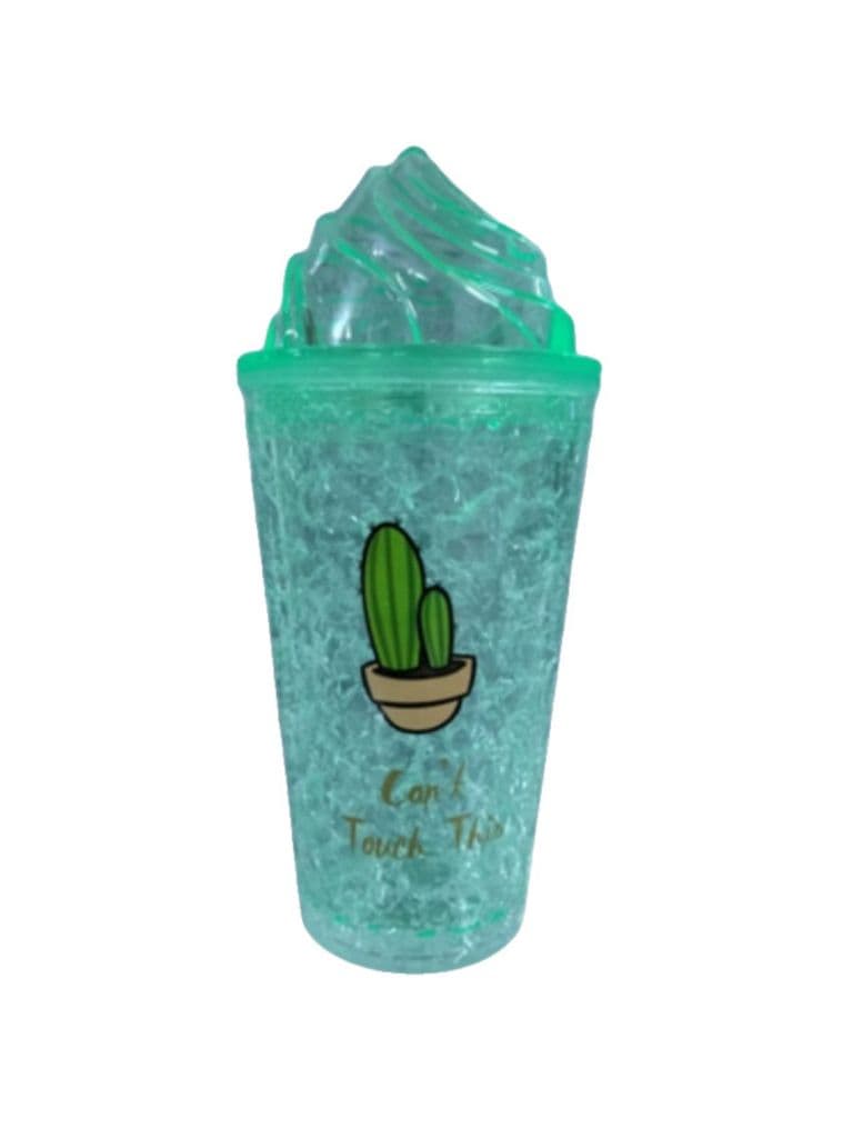 Cup with Shalimoh, crushed, ice cream shape, green