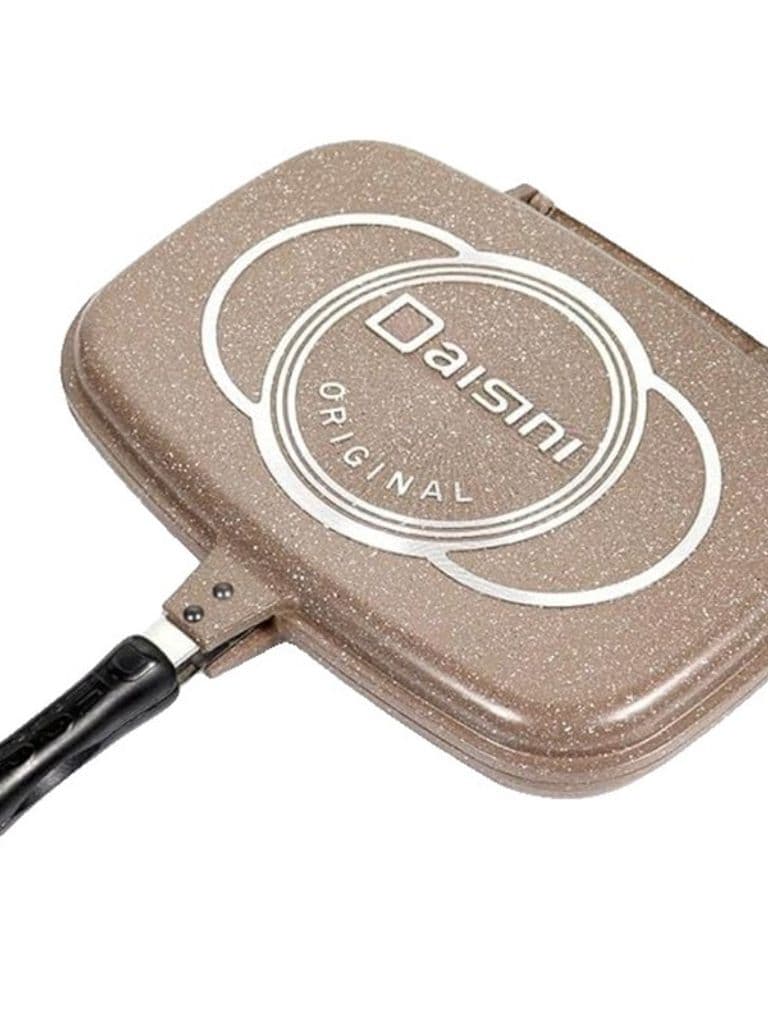 Double-Sided Grill Pan with Non-Stick Surface, 36 cm, (beige)