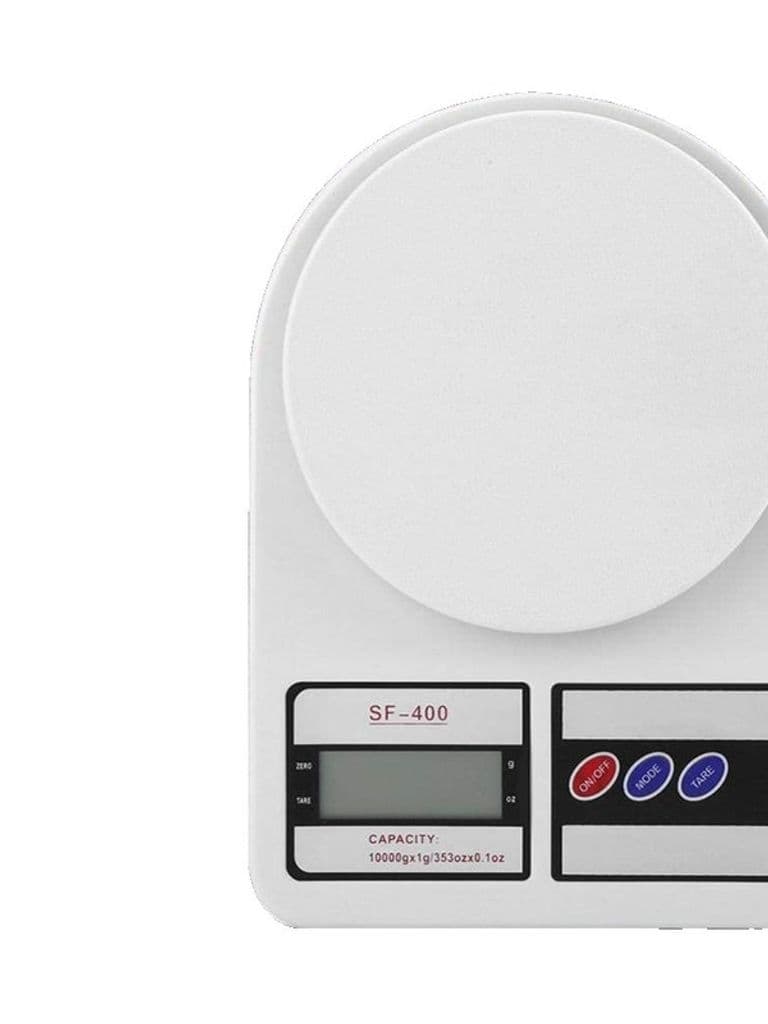 Generic Digital Kitchen Scale High Precision Weighing 1g to 10kg with Tare Function White Mixed Materials