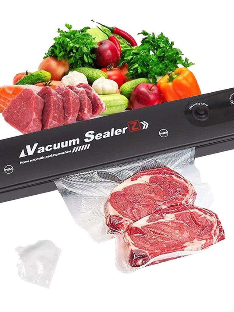 Generic One-Touch Vacuum Sealer Machine for Dry and Wet Food Packaging with 10 Sealing Bags Plastic