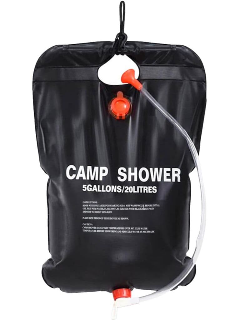 Generic Portable Solar Powered Shower Bag 20L PVC Foldable Camping Shower for Hiking and Travel