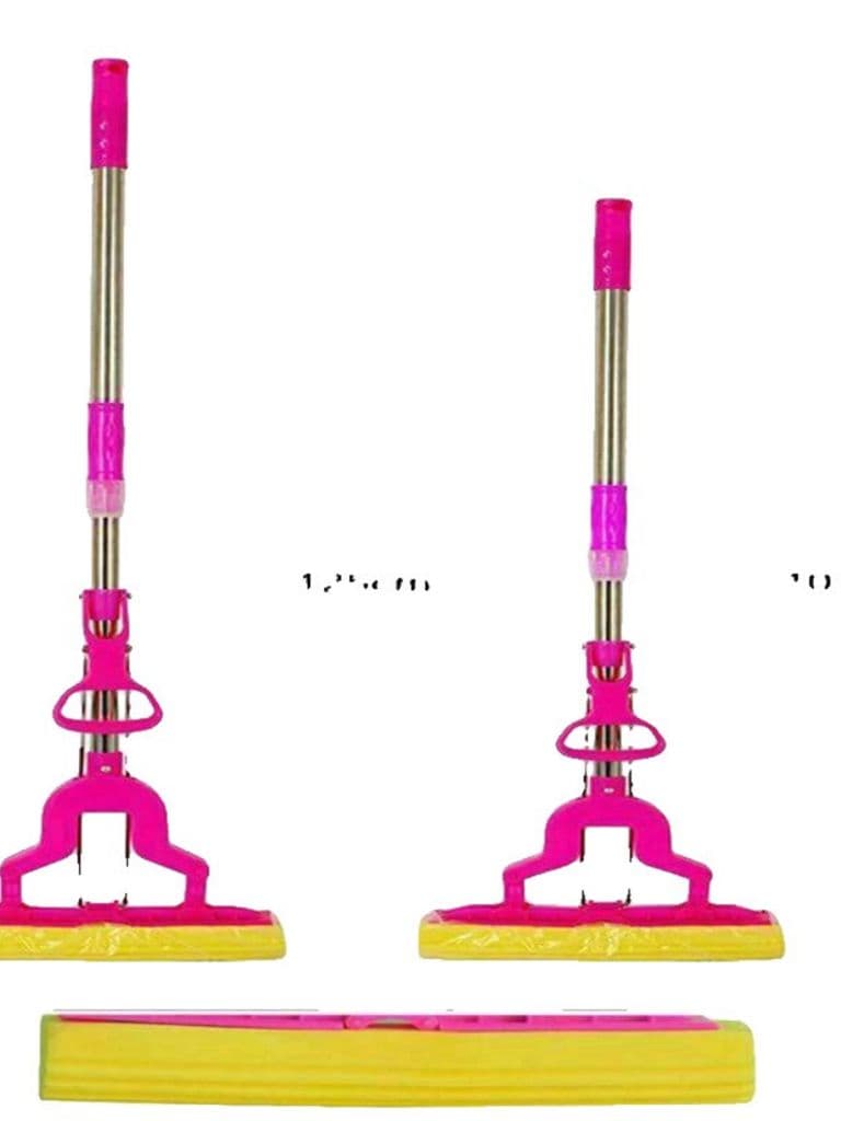 Generic Tamima Floor and Wall Squeegee Mop with Foldable Extendable Handle Fast Absorbing Fuchsia XL