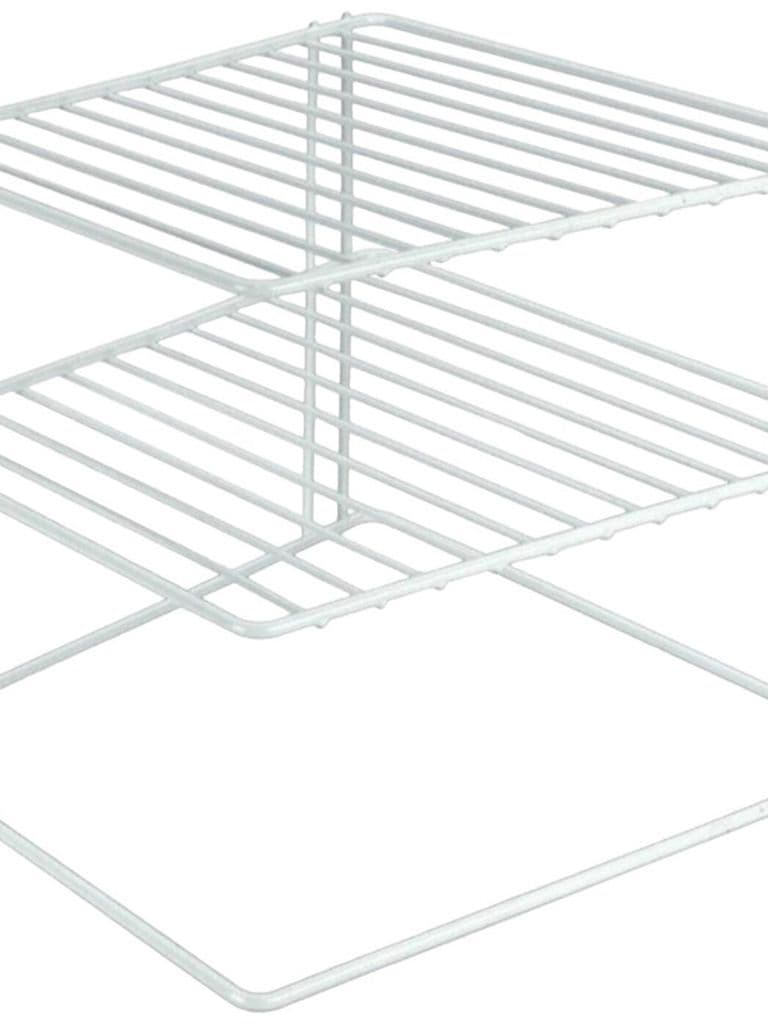 Generic Three Layer Corner Dish Organizer Luxury White Metal Space Saving Rack for Kitchen Cupboard