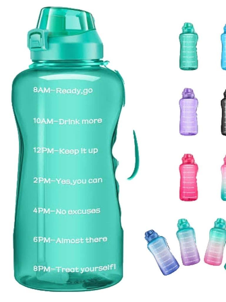 Motivational Water Bottle Gallon with Straw 2L