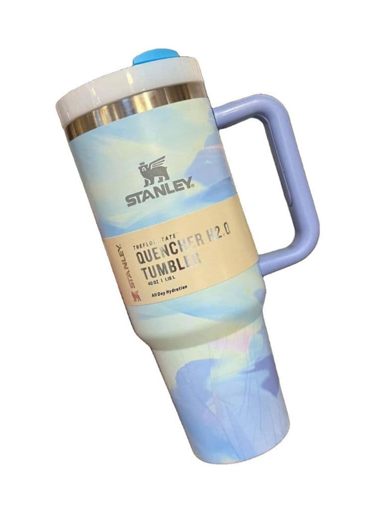 Stanley Stainless Steel Thermal Mug with Lid and Straw for Hot Cold and Iced Drinks Blue 1.13L
