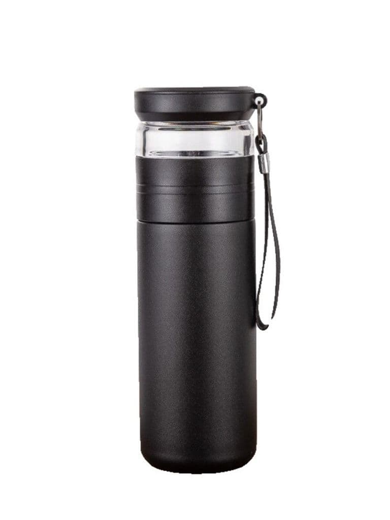 Thermal Herb Mug with Strainer, Stainless Steel Interior, Multi-Color, 500ml Capacity